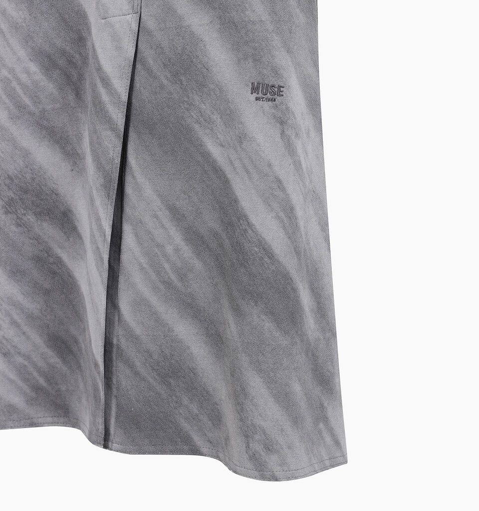 Marl gray sporty chic skirt - sisley k longuette skirts - Dark Gray | Sisley K image number 4